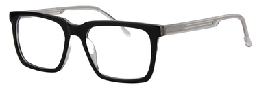 Safari Men Afro Motif Eyeglasses: Abiola - Black Transparent - SpecSMART Eye Clinic (Diagonal View)